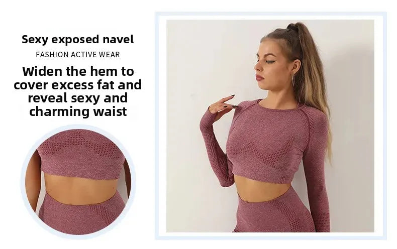 Seamless Dot Dot Yoga Suit High Waist Outdoor Sports Vest Running Quick Dry Top Fitness Yoga Pants Set Exercise Workout Clothes.