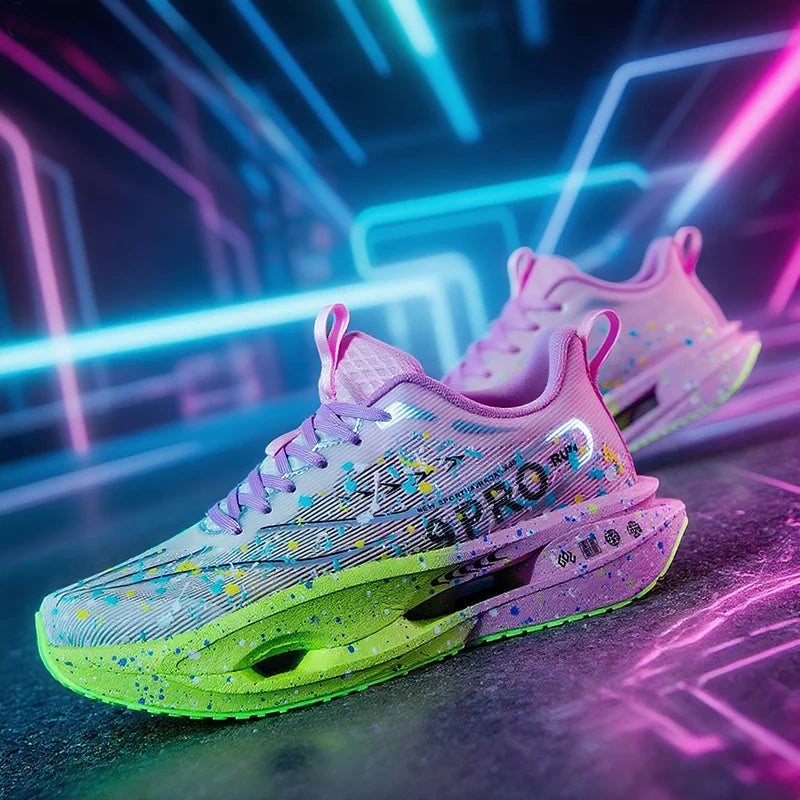 New Soft Sole Cushioning Men's Running Shoes for Women High-quality Road Jogging Shoes Light Comfy Sneakers Reflective Night Run