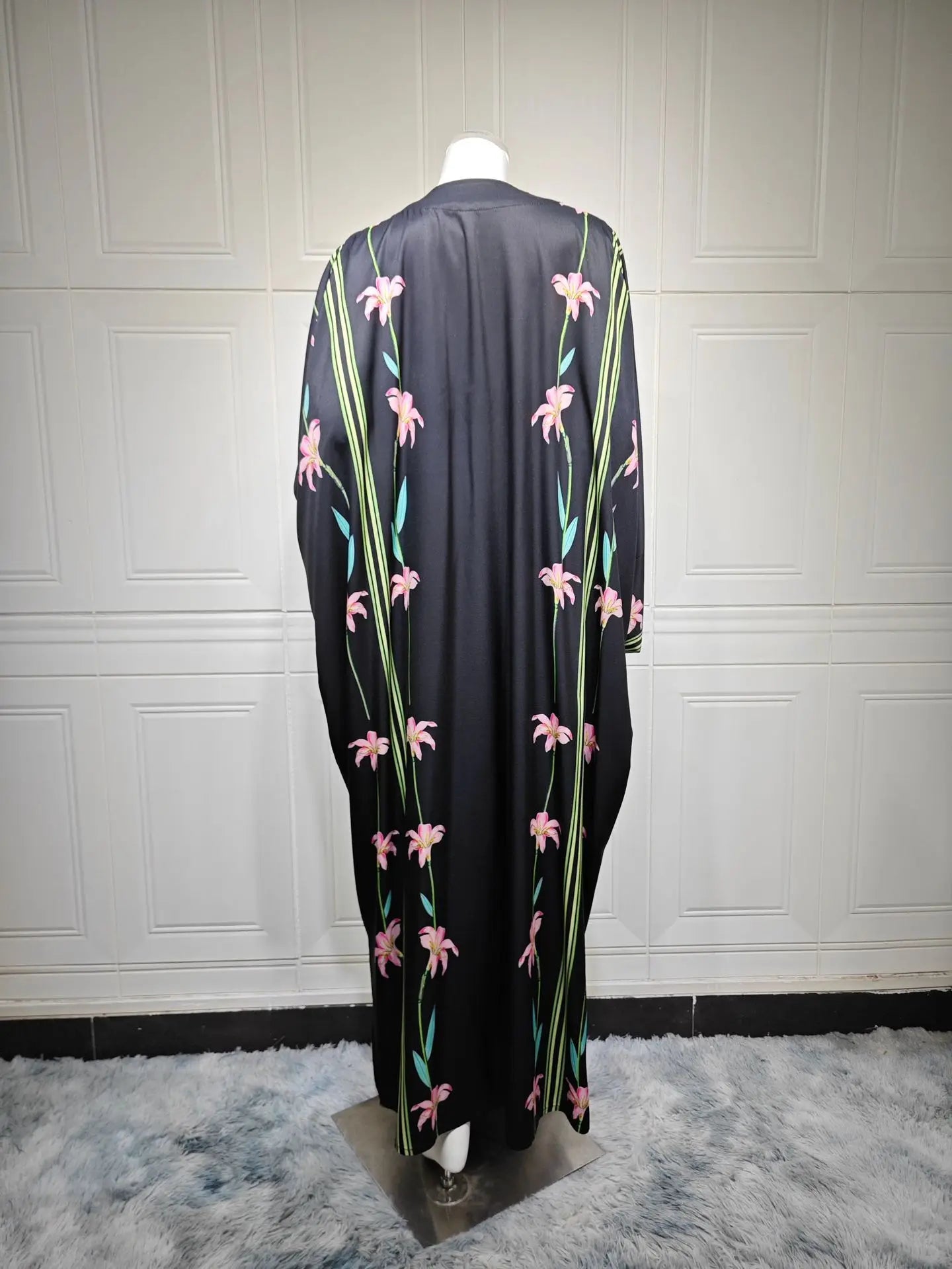 Uni Islamic Clothing Modest Abaya Women Muslim Dress Front Open Printed Abaya 2025 With Hijab Scarf Two Piece Set for Summer