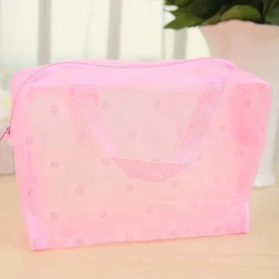 5 Color Waterproof PVC Cosmetic Storage Bag Women Transparent Organizer for Makeup Pouch Compression Travelling Bath Bags.