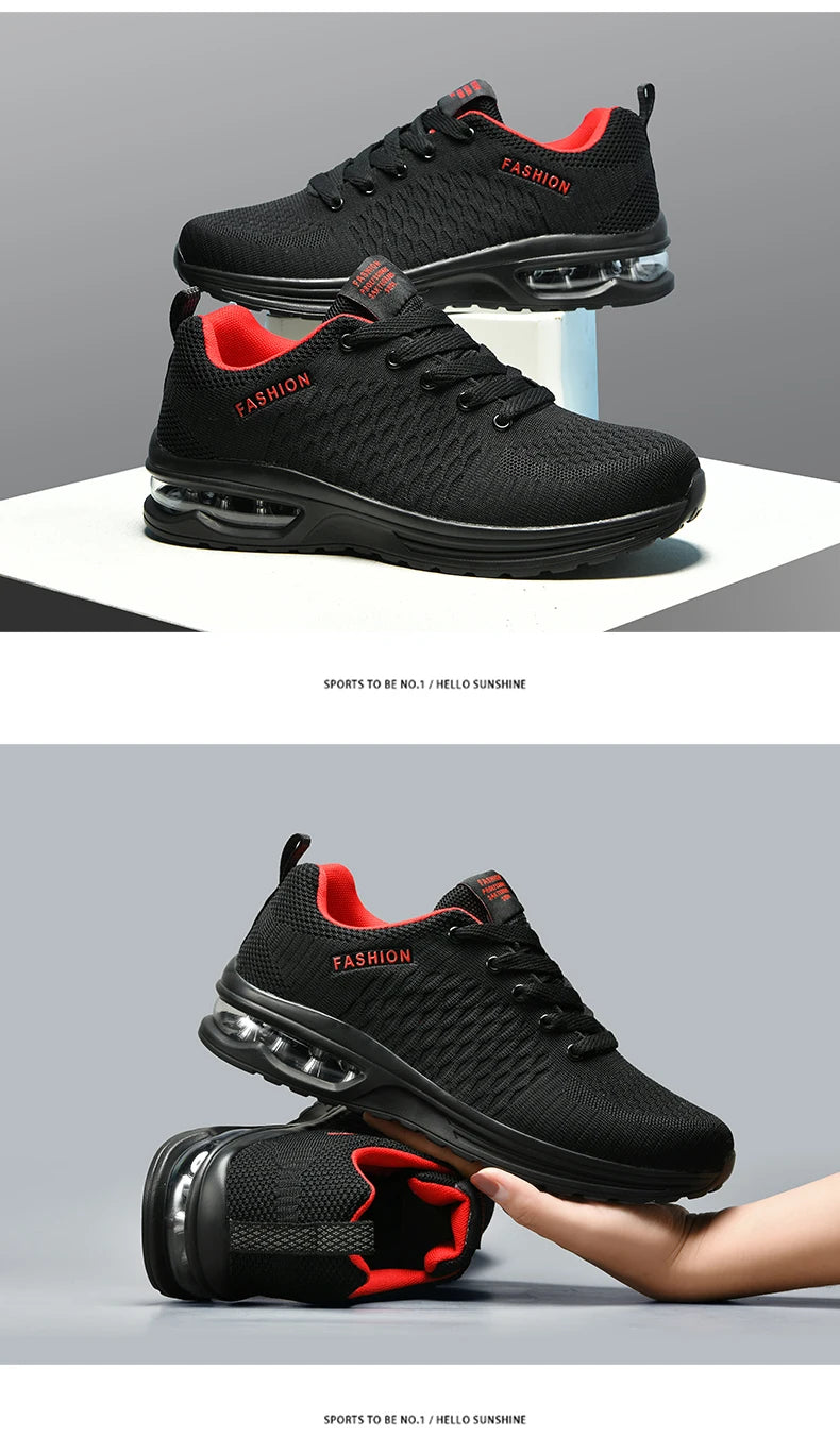 Plus Size 46 47 Mens Sports Shoes New Fashion Summer Black Sneakers Man Cushioning Air Running Shoes Husband chaussure de course.