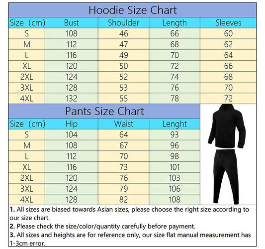 2025 Hot Sale Men's Hooded Sweatshirts Jogger Pants Autumn Winter Daily Casual Sports Jogging Suit Home Outdoor Hoodie Tracksuit.