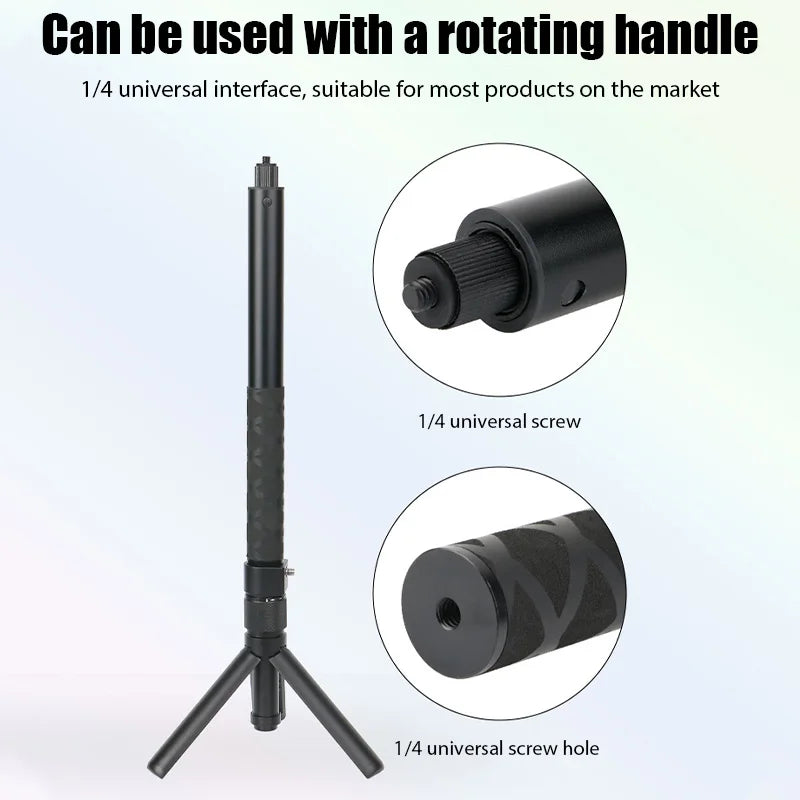 1.2m Ultra-Long Carbon Fiber Invisible Selfie Stick For Insta360 X3/X2/for DJI Action 3/GoPro Camera Invisible Selfie Stick.