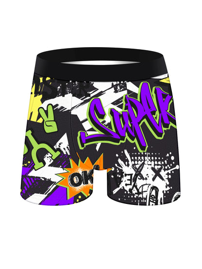 10 Stück Herren-Unterwäsche, weich, bequem, locker, hautfreundlich, lange Boxershorts für Herren, trendige, farbenfrohe, modische Herrenhosen