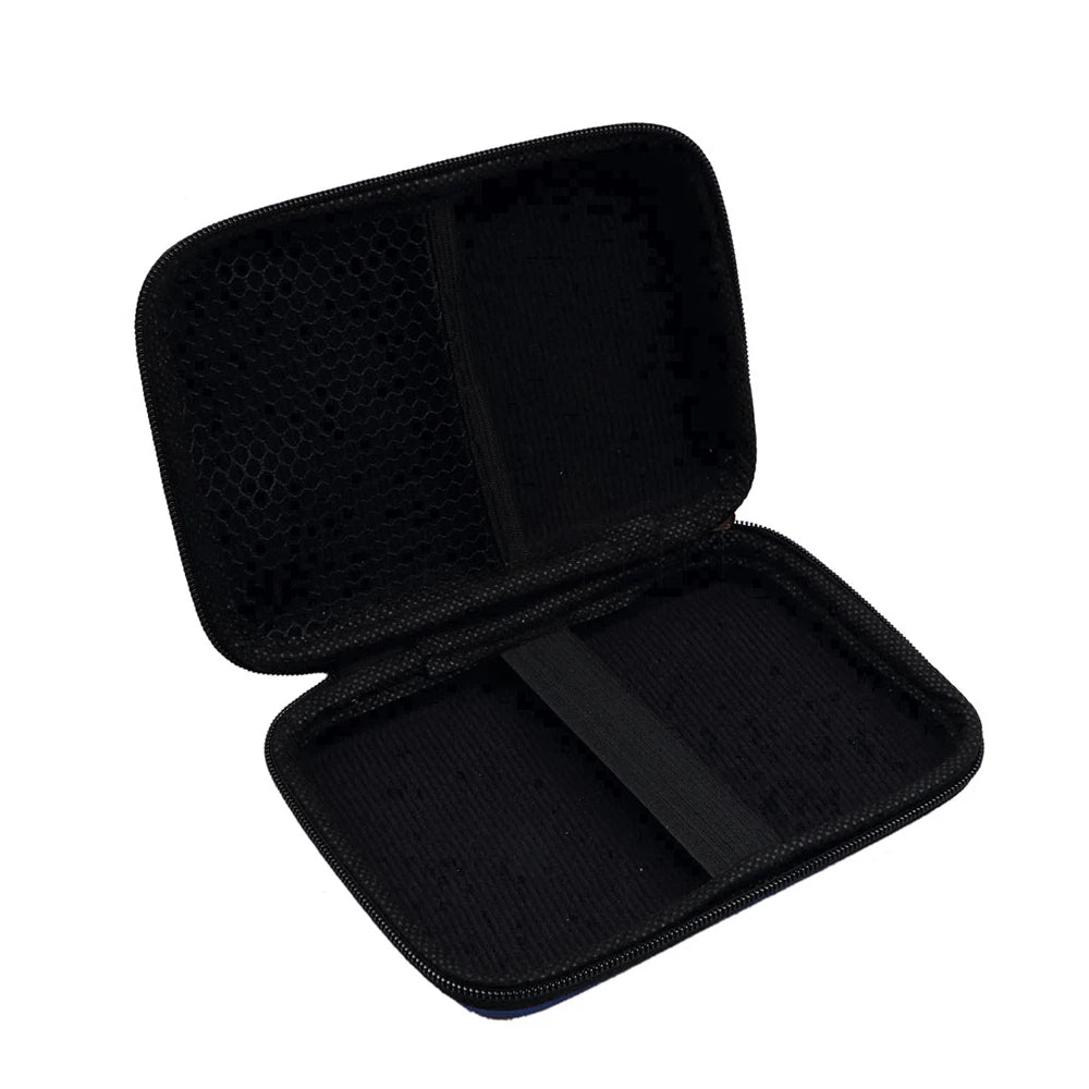 2.5 Inch HDD Box Bag Case Portable Hard Drive Bag for External Portable HDD hdd box case Cable storage Bag Protection Black/Blue.