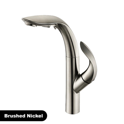 Luxury brass gold touch switch kitchen faucet pull-out design 1 hole single handle hot and cold water sink 2 function Mixer