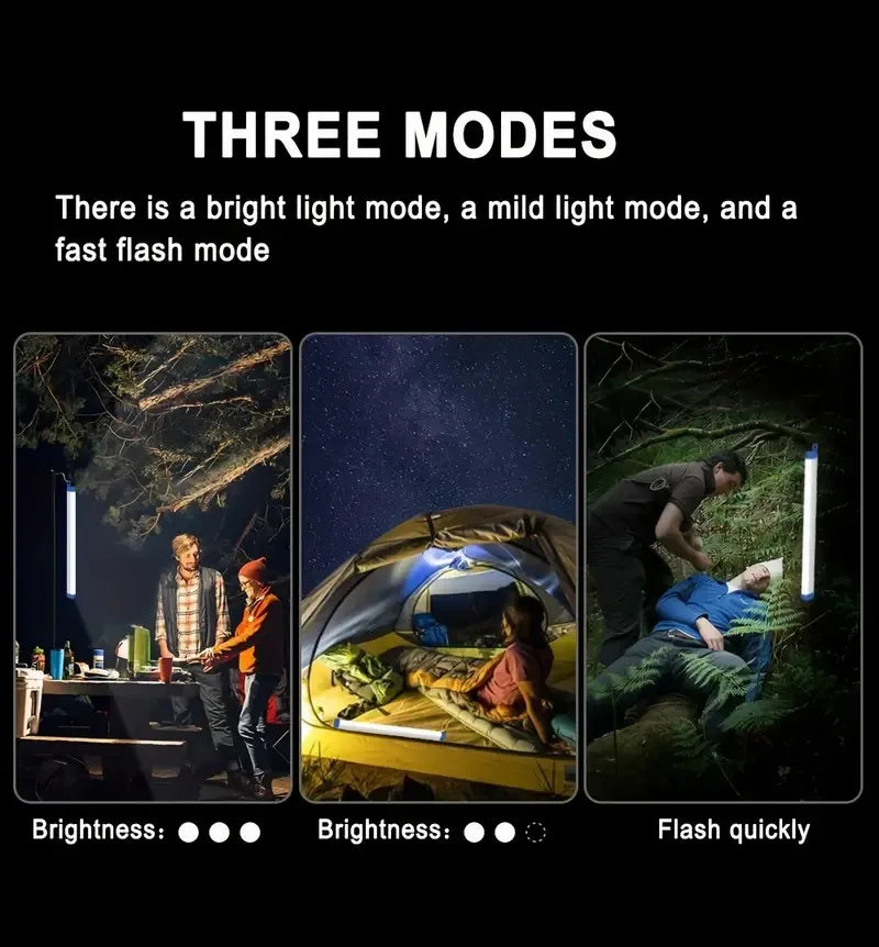 LED Bar light Rechargeable Tube Camping Lamp Magnetic Suspension Portable Light Bulb for Emergency Night Market Outdoor Lighting.