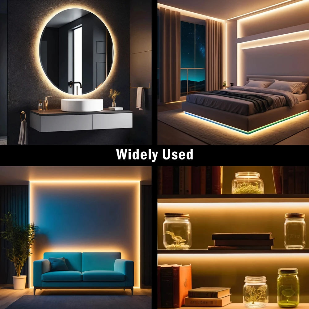 220V Dimmable COB LED Neon Strip Light Dimmer Switch Plug Kit Waterproof 288 LED Flex Tube Lamp Hight Bright Warm/Natural White.