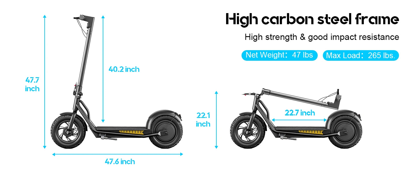 EMOKO A19 City E-Scooter 500W 36V15AH Battery 12 Inch Tires EScooter Adult City Commuter Electric Scooter.