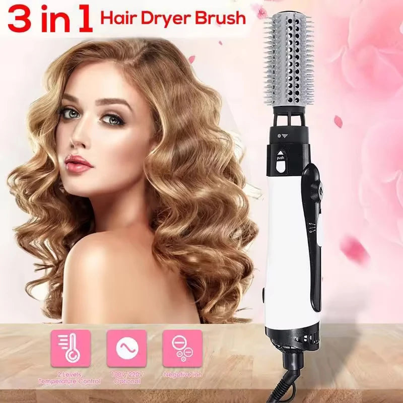 Professional Hair Dryer Machine 3 in 1 Multifunction Hair Styling Tools Hairdryer Pro Hair Curler Straightener Dryer Comb Brush.