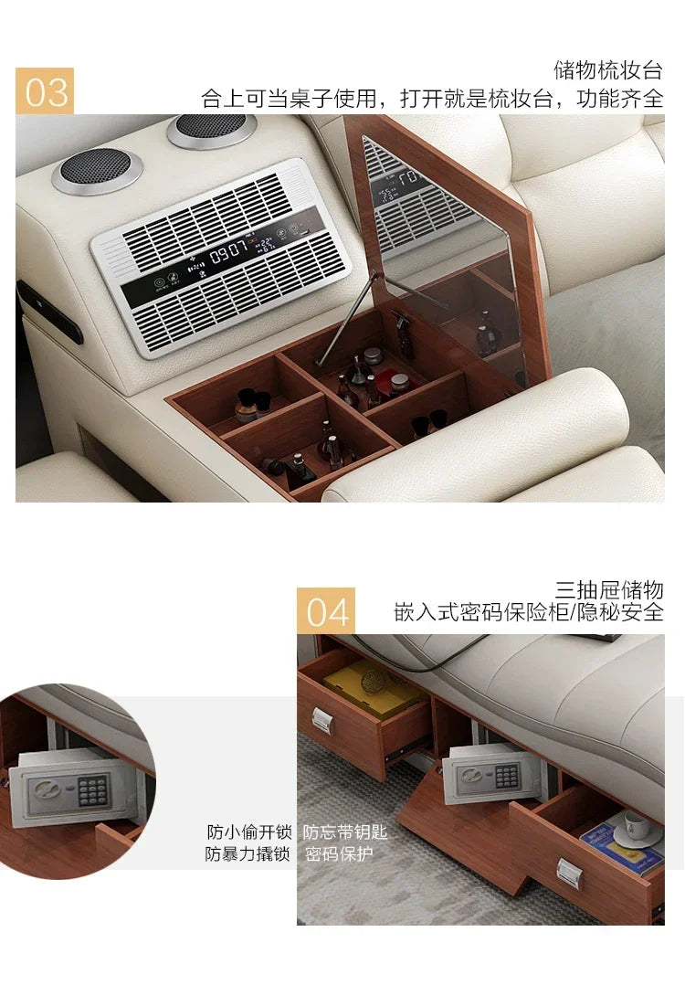 Master Under Storage Doppelbett Ästhetisches Master Nordic Multifunktionales Schlafzimmer Bettgestell Modernes Design Cama Casal Möbel