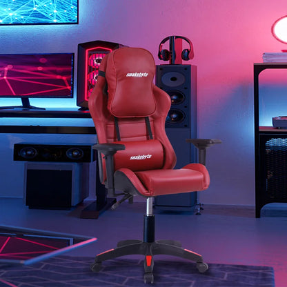 Rosa gaming stuhl für mädchen computer stuhl höhe einstellbar komfortable bürostuhl mit kopfstütze lenden kissen Swivel Stuhl