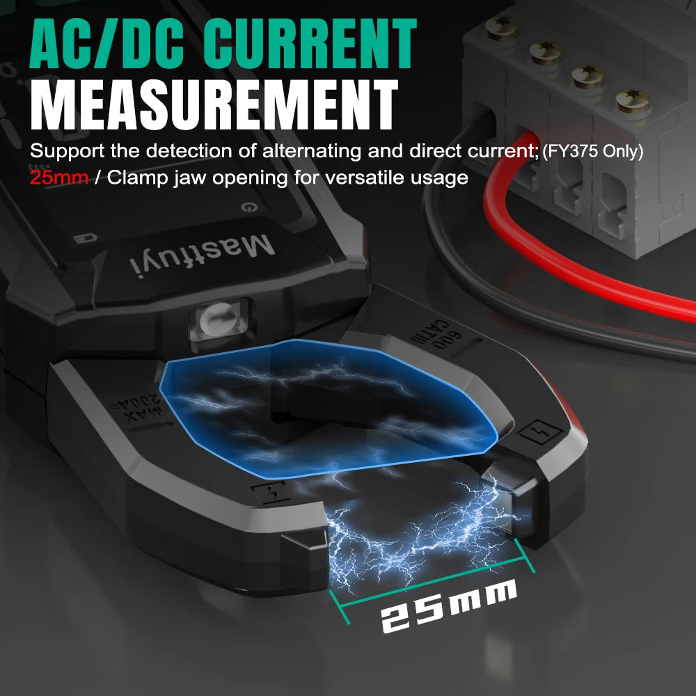 MASTFUYI AC-Stromzangenmessgerät, digital, 10.000 Zählungen, Multimeter, Amperemeter, Spannungsprüfer, Autoverstärker, Hz, Kapazität, NCV, Ohm-Werkzeug