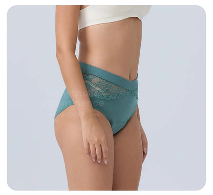 High Waist Period Panties for Women 4-Layer Leakproof Bamboo Fiber Menstrual Underwear Eco-Friendly for Sports Sleep Daily Use.