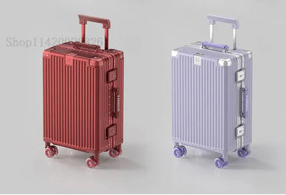 20-Zoll-Kompaktgepäck 26-Zoll-Trolley-Koffer mit großem Fassungsvermögen und Aluminiumrahmen für Männer und Frauen Reisekoffer