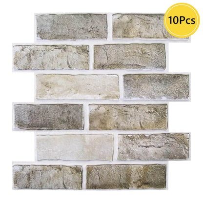 1/10pcs 3D Wall Sticker Self-adhesive Faux Brick Wall Panel Peel and Stick Kitchen Tile Backsplash Bathroom Wall Tile Sticker