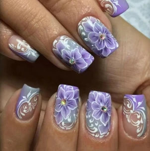 24Pcs/set Almond Press-On French Nail Tips Green Cat Eye False Nails Simple&Elegant Wearable Nail Art for Women&Girls Daily Wear