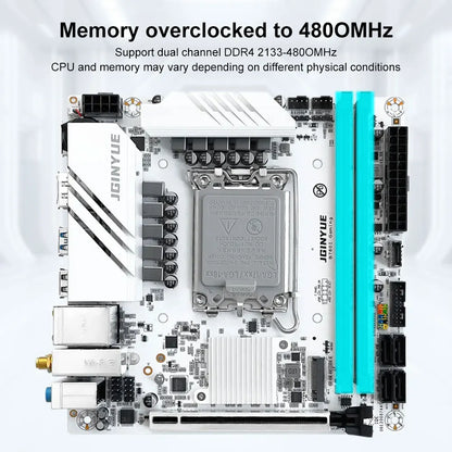 JGINYUE B760i Motherboard LGA 1700 Support Intel Core 12th 13th DDR4 3200mhz RAM Latest mini itx B760i-GAMING.
