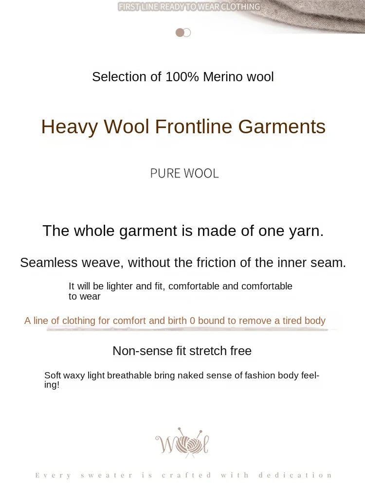 2025 100% Pure Merino Wool Men's Round Neck Pullover Solid Color Plus Size Casual Sweater Autumn And Winter Sports Cashmere Top.