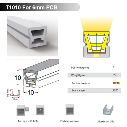 Waterproof Silicone Neon Cover Tube Flexible Soft Silica Gel for WS2811 WS2812B 5050 COB LED Strip Light Multiple Length 1m-5m