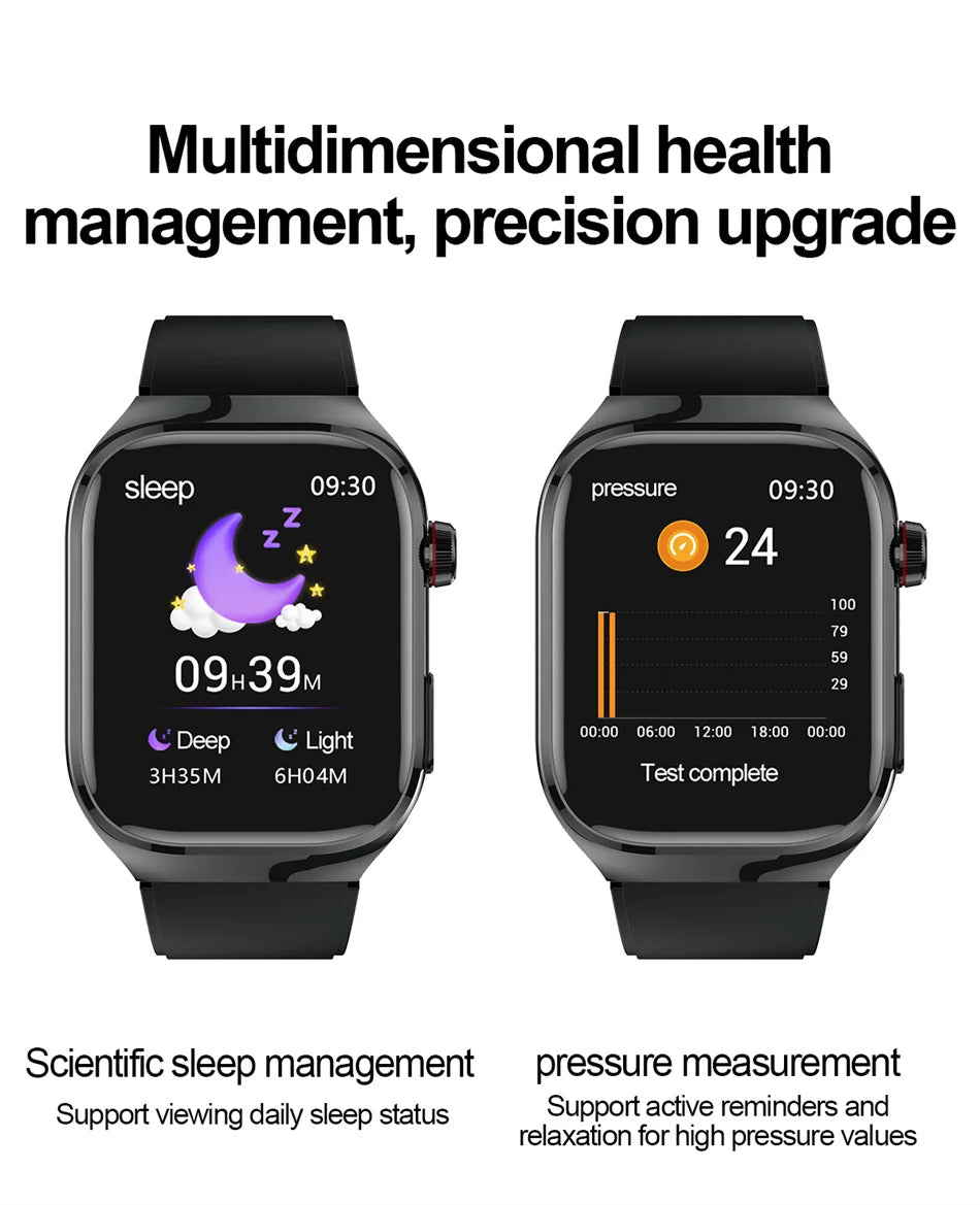SmartWatch Voice Call Push reminder Physical examination Health Watch Blood Pressure UricAcid Blood Oxygen ECG Sport Smart watch