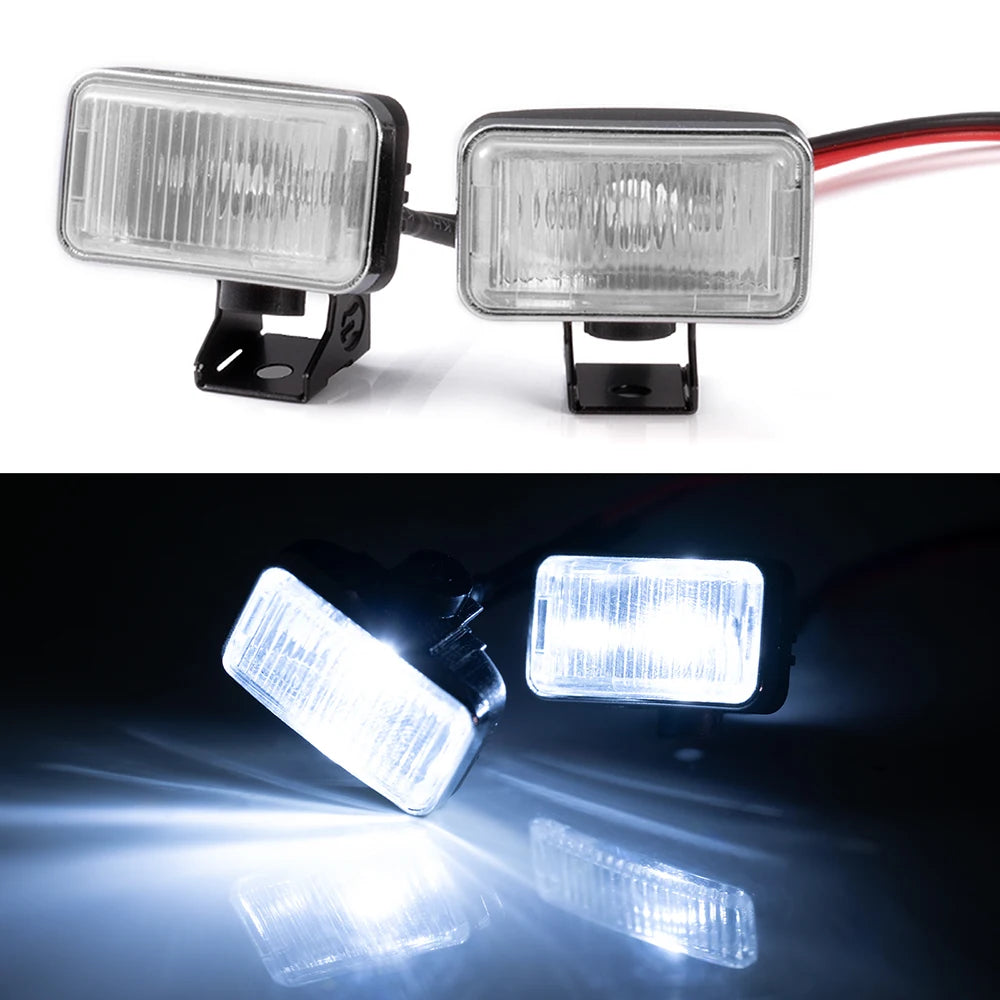 AXSPEED 1Set LED Lights Headlights Spotlight for TRX-4 TRX-6 Axial SCX10 90046 Wraith 1/10 RC Car Decoration Parts Accessories