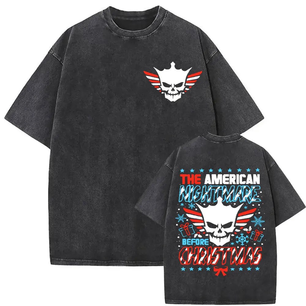 Cody Rhodes The American Nightmare Graphic T Shirt Men Women Fashion 90s Vintage Washed T Shirts Casual Cotton Oversized T-shirt.