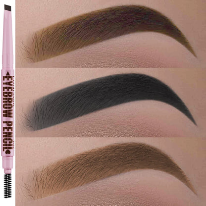 2 in1 Eyebrow pencil professional Cosmetics makeup for women 5 Colors Waterproof Eyebrow Tattoo brush Long Lasting eyebrow pen.