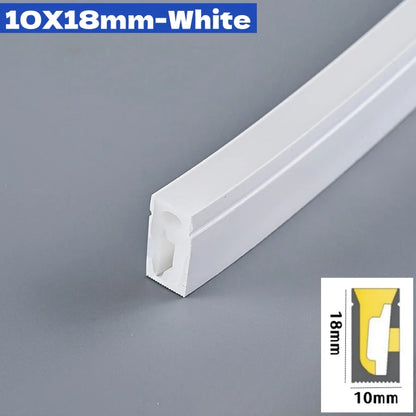 4/6/8/10mm Narrow LED Neon Silicone Tube Rope Lamp Recessed DC12V Flexible Waterproof Diffuser Cabinet Closet Ribbon Strip Light