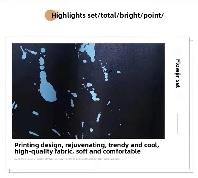 Cool Ice Silk Short Sleeve And Shorts Sports Set for Men Summer 2025 New Style Trendy Teenagers Casual Fashion Outfit.