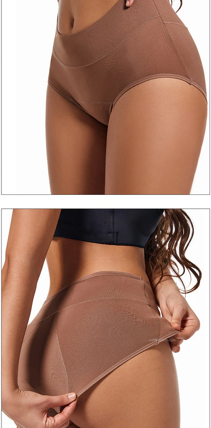 3-Layer Leakproof Menstrual Panties Ladies High-waisted Physiological Pants Icysilk Incontinence Breathable Sport Briefs XS-4XL.