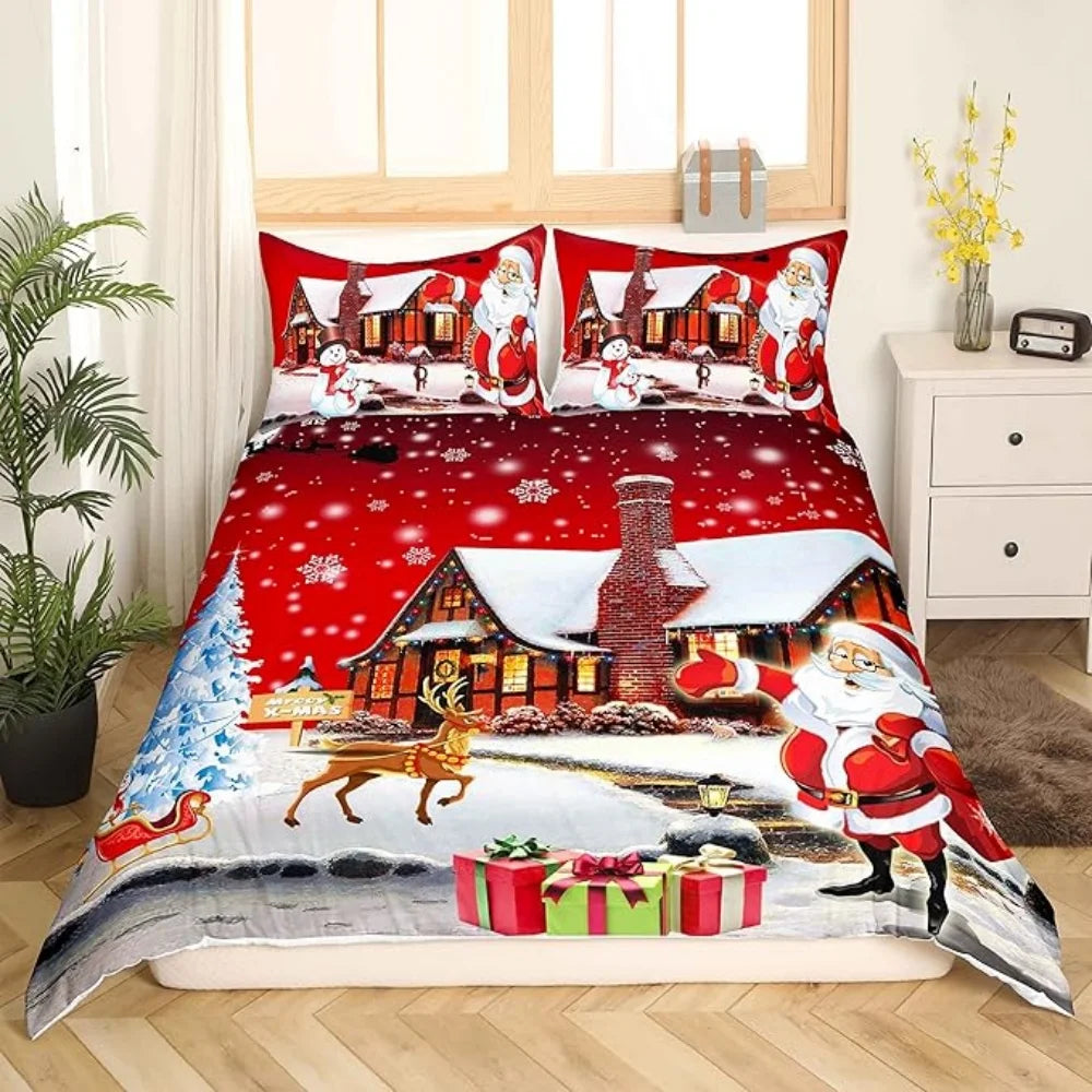 Christmas Halloween Simple Style Bedding Sets Festival Decorations Queen/king Size for All Age Duvet Cover Without Pillowcases.