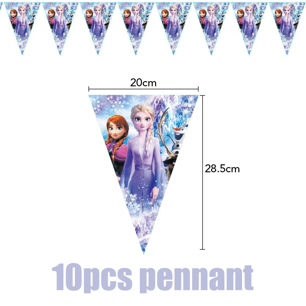 Disney gefroren Geburtstag Dekorationen Mädchen Papier Geschirr Teller Servietten Tassen Schnee königin Geburtstag Deko Hintergrund Luftballons Lieferungen