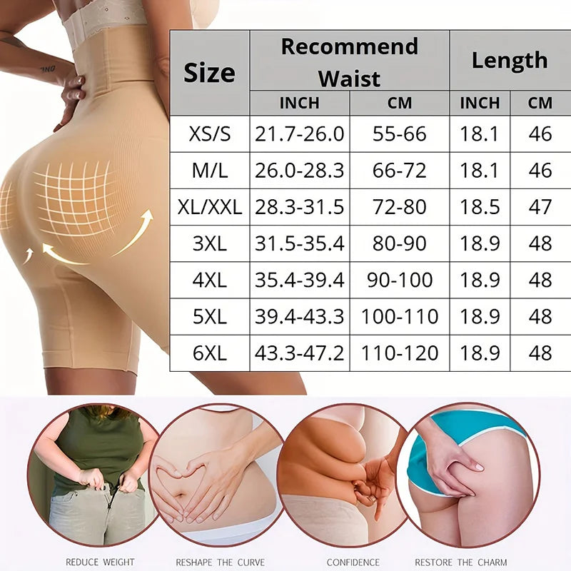 1Pcs Black Beige Fat Burning High Waist Underwear Body Shaping Underwear Unrolled Seamless Abdomen Control Shaping Pants.