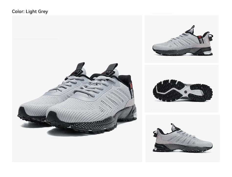 Men's Running Shoes Baasploa Male Sneakers Shoes Breathable Mesh Outdoor Grass Walking Gym Shoes For Men Plus Size 41-50