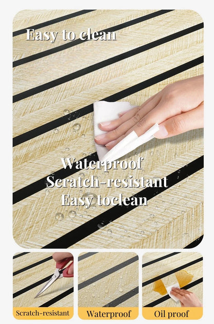 Faux Grille Wall Stickers Self Adhesive Wallpaper for Bedroom Walls Thick Foam Wood Grain Peel and Stick Wallpapers Home Decor