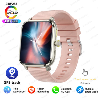 New Women Smart Watch GPS Compass Sport watch Men 1.95" AMOLED Screen Bluetooth Call HeartRate Smart Watch For Xiaomi Huawei IOS