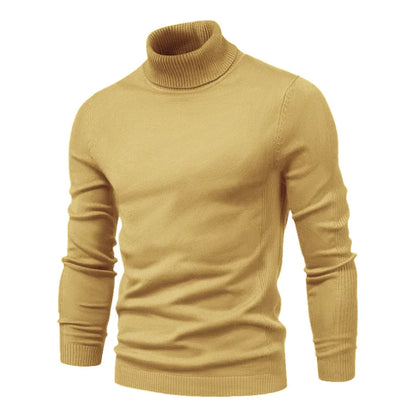 New Winter Men's Turtleneck Thick Sweaters Casual Turtle Neck Solid Color Quality Warm Slim Turtleneck Sweaters Men Pullovers To.