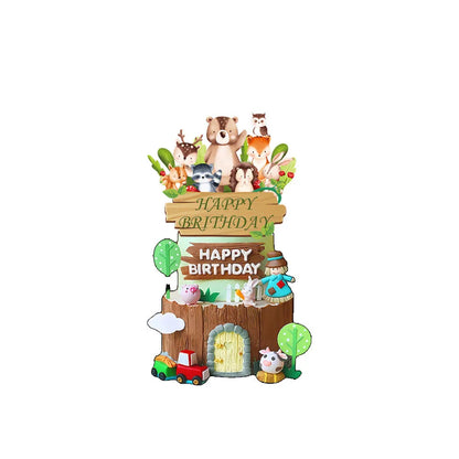 Woodland Tier Dschungel Wald DIY Party Dekoration Teller Tasse Tischdecke Geburtstag Party Baby Dusche Kinder Geburtstag Party Supplies.