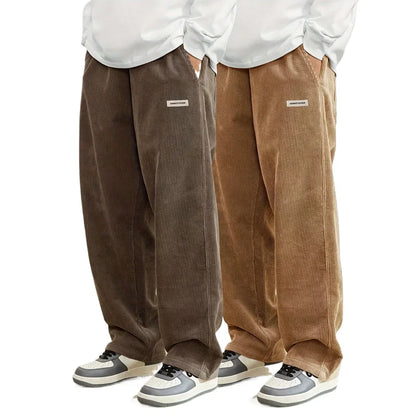 Corduroy pants men clothing Sweatpants Loose-Fit Casual Pants man baggy hosen Regular Length Trousers men cargo pants women.
