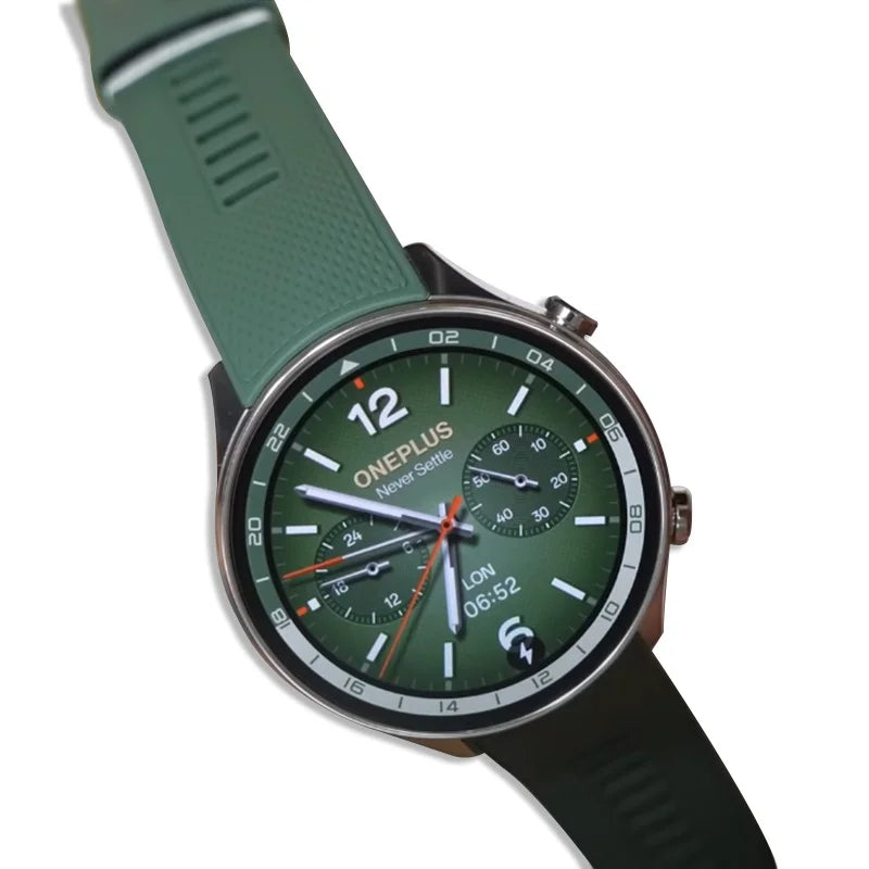 2024 Smartwatch OnePlus Watch 2R 1.43'' AMOLED Screen Snapdragon W5 Gen 1+BES2700 100H Battery Life WiFi Wear OS by Google GPS.