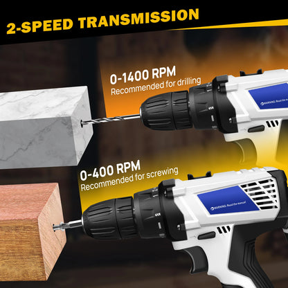16,8-V-Akku-Bohrschrauber-Set, 2-in-1-Mini-Elektroschrauber-Werkzeuge + LED-Arbeitsleuchte, hohes Drehmoment, 45 Nm