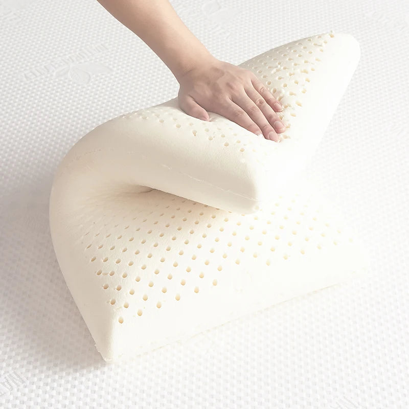 100% Natural Latex Sleeping Bed Pillow Luxury Pillow for Side Back and Stomach Sleepers Orthopedic Pillows Cervical Health Care.