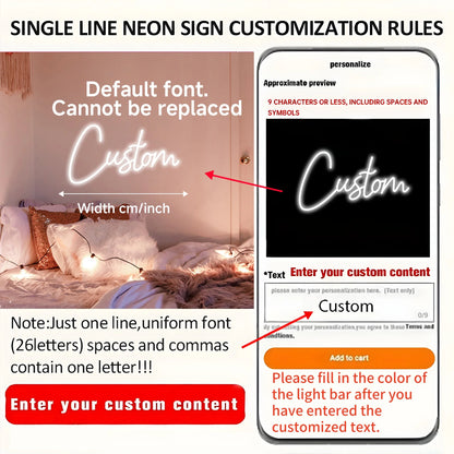 Benutzerdefinierte Neon Zeichen LED Vorname Licht Kinder Name Neon personalisierte Zeichen Teenager Zimmer Dekor Neon Led Lampe für Schlafzimmer Wand Dekor.