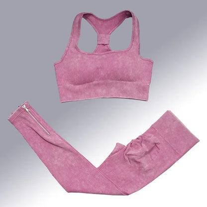 Yoga Suit High Waist Leggings Running Training Tights Sports Outfits Long Sleeve Crop Top Bra Seamless Fitenss Set Fitness Wear.