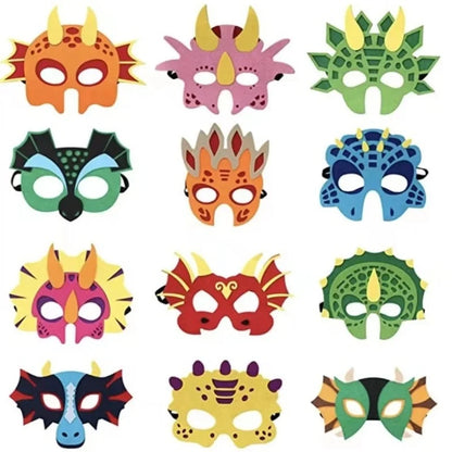 Dinosaurier Dekoration Party Supplies Glas Maske Kuchen Topper Banner PVC Stroh Papa Kreis Geschenktüten Dinosaurier Tier Gefälligkeiten Liefert