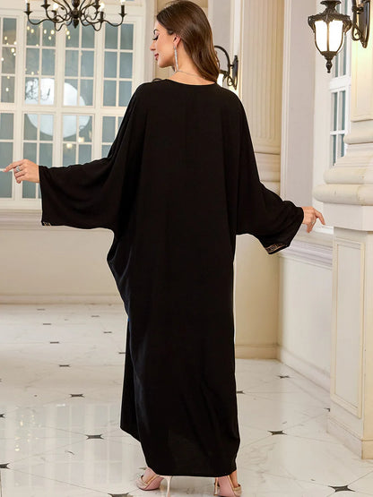 Frauen bestickte lange Kaftane Plus Size Kaftan Kleider Strand Badeanzug Cover Up Moomoo Kleid marokkanische Robe