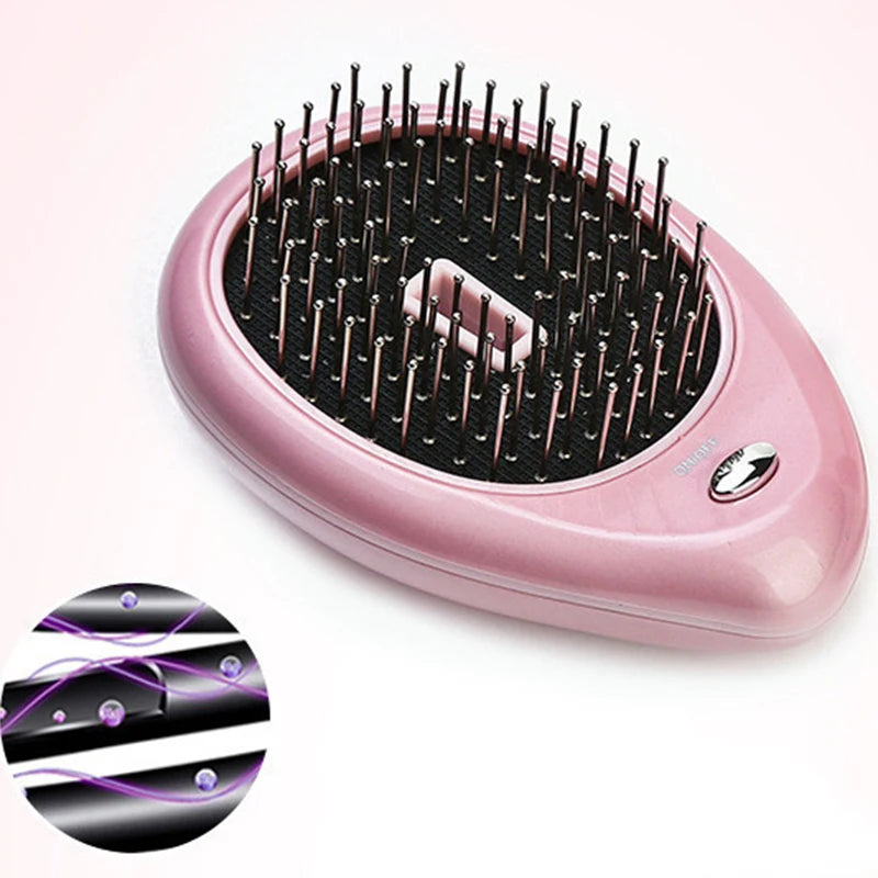 Bestselling Electric Negative Ion Massage Comb Portable Battery Style Hair Comb For Massaging Scalps And Clearing Acupoints.