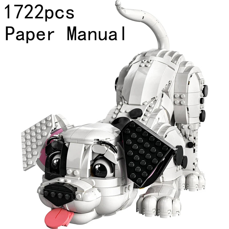 1722pieces Cute Puppy Building Blocks Animal Dog Model Diy Assembly Brick Toys Kids Christmas Gift Compatible With Set 43269.