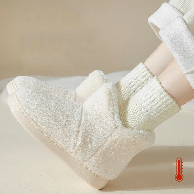 3 Pairs Wool Socks Women Winter Warm Thicken Snow Boot Markron Color Plush Hairy Soft Mid Tube Stockings Floor Sleep Socks White.